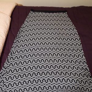 Jessica black and white maxi skirt